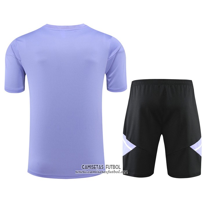 Chandal del Real Madrid Manga Corta 2022/2023 Purpura - Pantalon Corto